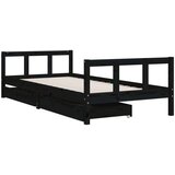  Za dječji krevet s ladicama crni 90 x 200 cm od borovine | shoptok.hr