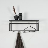 Spinder Design Crna metalna zidna vješalica s policom Rex – | shoptok.hr