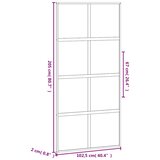  Klizna vrata crna 102,5x205 cm od kaljenog stakla i aluminija | shoptok.hr