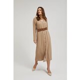 Marisse Beige Midi Dress With A Wide Belt | Eponuda.ba