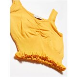 Dilvin Women's Orange Collar Pleated Strap Athlete | Shoptok.si