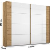 Modern Living Omara Z Drsnimi Vrati Artemis, Bela, Barva Hrasta | Shoptok.si
