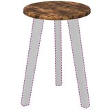 vidaXL Nepremična površina Dimljeni hrast 30 x 30 x 1.5 cm | Shoptok.si