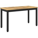  Vrtna klupa 80,5 x 35 x 45 cm Čvrsto drvo akacije Bijela i crna | shoptok.hr
