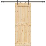 vidaXL Drsna vrata s kompletom vodil 85x210 cm trdna borovina | Shoptok.si