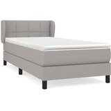 Box spring krevet s madracem svjetlosivi 90x190 cm od tkanine | shoptok.hr