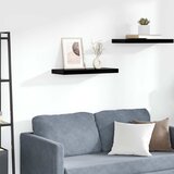  Plutajuća zidna polica visoki sjaj crna 60 x 23,5 x 3,8 cm MDF | Eponuda.ba