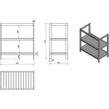 Sapho Belo stojalo brez umivalnika 81,5x85,5 cm Etide – | Shoptok.si