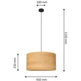  Visilica na sajli ALBA 1xE27/15W/230V prečnik 45 cm braon/crna | Eponuda.com