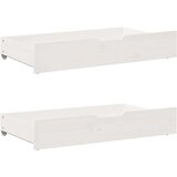 vidaXL dnevna postelja s predali bela 90x200 cm trdna borovina, (21303693) | Shoptok.si