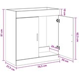  Kabinetski ormarić ispod umivaonika Bijela 78,5 x 37,5 x 81 cm | shoptok.hr