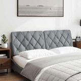 vidaXL Vzglavna stranica svetlo siva 160 cm blago | Shoptok.si