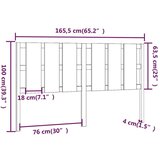  Uzglavlje za krevet sivo 165 5 x 4 x 100 cm od masivne borovine | shoptok.hr