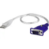 2A-130G VGA / USB adapter [1x muški konektor VGA - 1x muški konektor USB 2.0 tipa A] prozirna 0.35 m