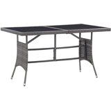 vidaXL Vrtni stol sivi 140 x 80 x 74 cm od poliratana | shoptok.hr
