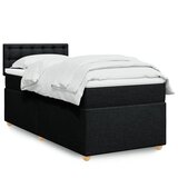 vidaXL Box spring postelja z vzmetnico črna 80x200 cm blago | Shoptok.si