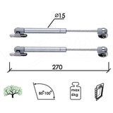 Dabel amortizer gas za nameš sil 270/15 mm 2kom 60n/6kg Cene'.'