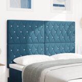  LED vzglavje z LED lučmi Diamantni Temno modra 80 cm Žamet, (5000044036) | Shoptok.si