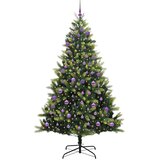 vidaXL Umjetno zložljivo božićno drvce 300 LED diod Zelena 240 cm | Shoptok.si