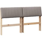  Tapecirani uzglavlje Sivo-smeđa 135 cm Čvrsto borovo drvo | shoptok.hr