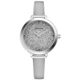 Adriatica ženski milano swarovski beli srebrni modni ručni sat sa srebnim pancir kaišem
