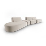 Milo Casa Bež žametna sedežna garnitura levi kot 428 cm Paolo – | Shoptok.si