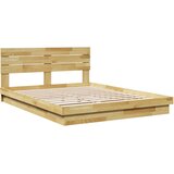 Okvir kreveta uzglavljem bez madraca 150x200 cm puno drvo hrast | Eponuda.com