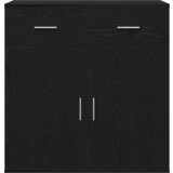 vidaXL Strani šal Črni hrast 79 x 38 x 80 cm Konstruiran les | Shoptok.si
