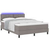 Box Postelja z vzmetnico z vzmetnico Taupe 140 x 200 cm blago, (5000126103) | Shoptok.si