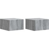 Stenski nočni omarici 2 pcs Siva Sonoma 33 x 34,5 x 20 cm, (5000209973) | Shoptok.si
