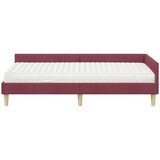  Kotni okvir postelje z matrico z vzmetnico 2 pcs Siva blago, (5000123406) | Shoptok.si