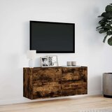 vidaXL Zidni TV ormarić LED boja dimljenog hrasta 100x31x45 cm | shoptok.hr
