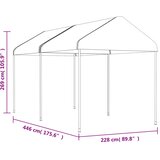  Sjenica s krovom bijela 4,46 x 2,28 x 2,69 m polietilen | shoptok.hr