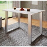 MID.YOU Pisalna Miza Lona, Bela, Srebrna, 160x80cm | Shoptok.si
