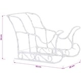  Ukrasni božićni sobovi i sanjke 160 LED žarulja 130 cm akrilni Šareni 43 x 11 x 55 cm (2 kom) | shoptok.hr