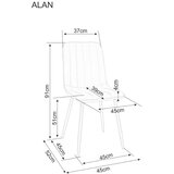 Molarem Home stolica Alan - Ružičasta | shoptok.hr