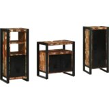 vidaXL Set namještaja za kupaonicu 3 pcs Čvrsto reciklirano drvo | shoptok.hr