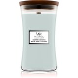 WoodWick Sagewood &amp; Seagrass di&scaron;eča sveča z lesenim stenjem 609 g cene