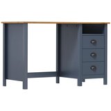  Radni stol Hill Range s 3 ladice sivi 120x50x74 cm od borovine | shoptok.hr