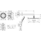Hansgrohe 27961670 croma termostatski podometni komplet za tuš črni | Shoptok.si