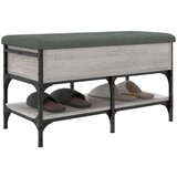 Klupa za cipele siva boja hrasta 82x42x45 cm konstruirano drvo | shoptok.hr