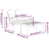  5-dijelna vrtna garnitura Adirondack od masivnog drva bagrema | shoptok.hr