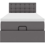  Otomanski okvir kreveta s madracem sivi 90x190cm umjetna koža | shoptok.hr