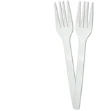 Bela reciklabilna vilica, set 10 kosov