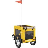 Prikolica za bicikl za ljubimce žuto-crna od tkanine i željeza | shoptok.hr