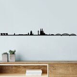 Wallity Zidna dekoracija Cologne Skyline, 120x12 cm, 1.5 mm, Crna | ePonuda.com