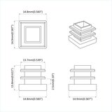  Završne kapice 10909 pcs Crna 15 x 15 x 15 mm PP | shoptok.hr