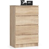 AKORD Komoda, 4 Predali, Hrast Sonoma, (5000332298) | Shoptok.si
