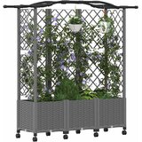  Povišeni krevet s mrežom i krovom Svjetlosiva 163 x 40 x 144 cm | shoptok.hr