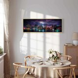  Slika - New York: Dark City 90x30 U prirodnom drvenom okviru | shoptok.hr